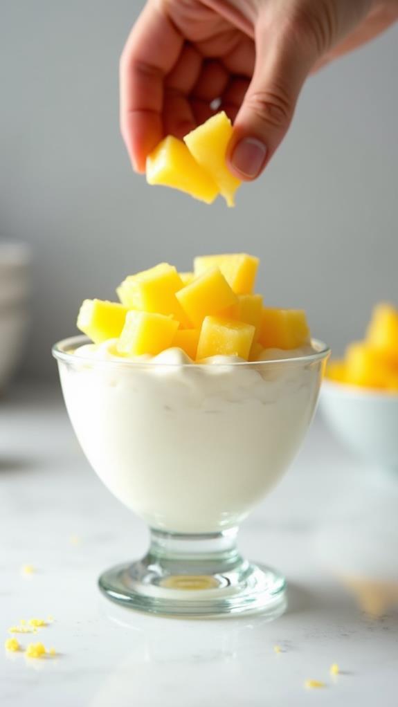 pineapple layer addition step
