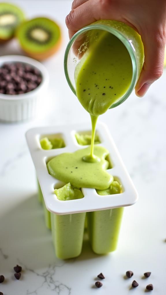 pour mixture into molds
