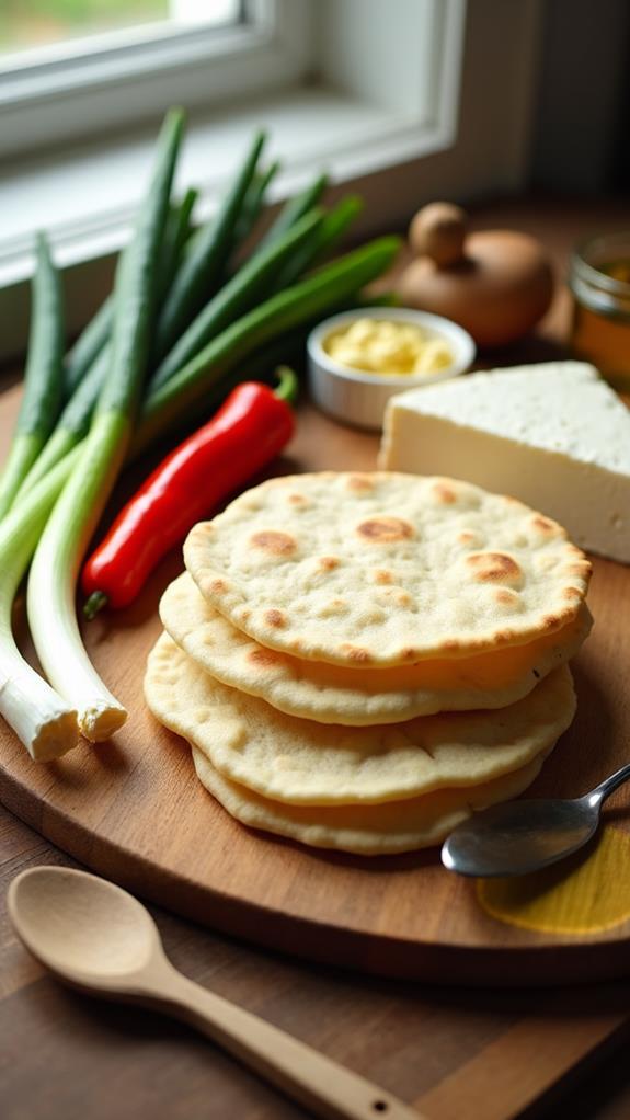 prepare ingredients and flatbreads