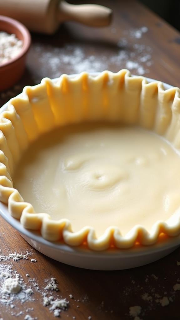 prepare the pie dish