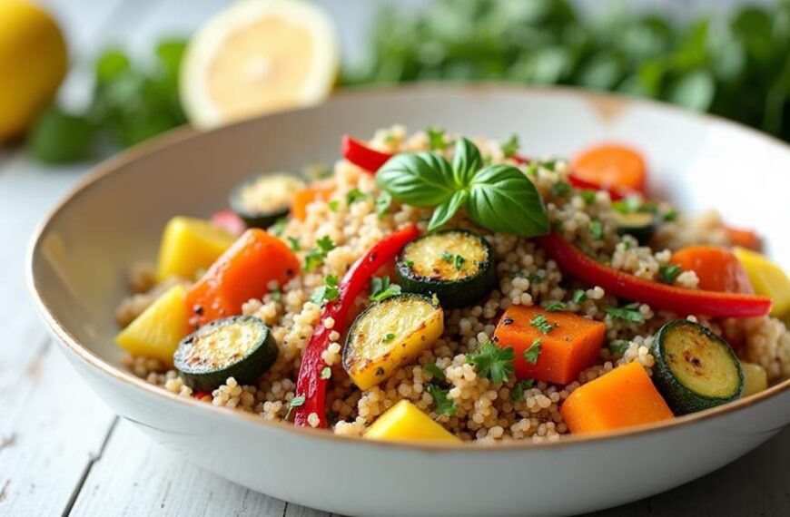 quinoa salad with roasted vegetables