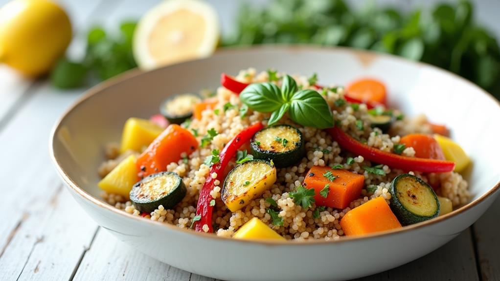 quinoa salad with roasted vegetables