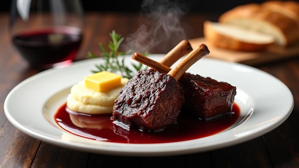 red wine braised ribs