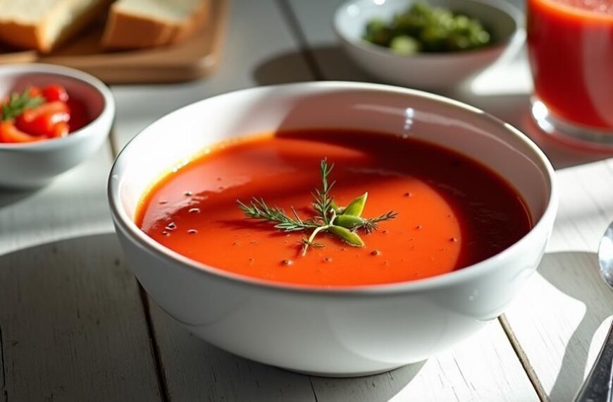 refreshing chilled vegetable soup