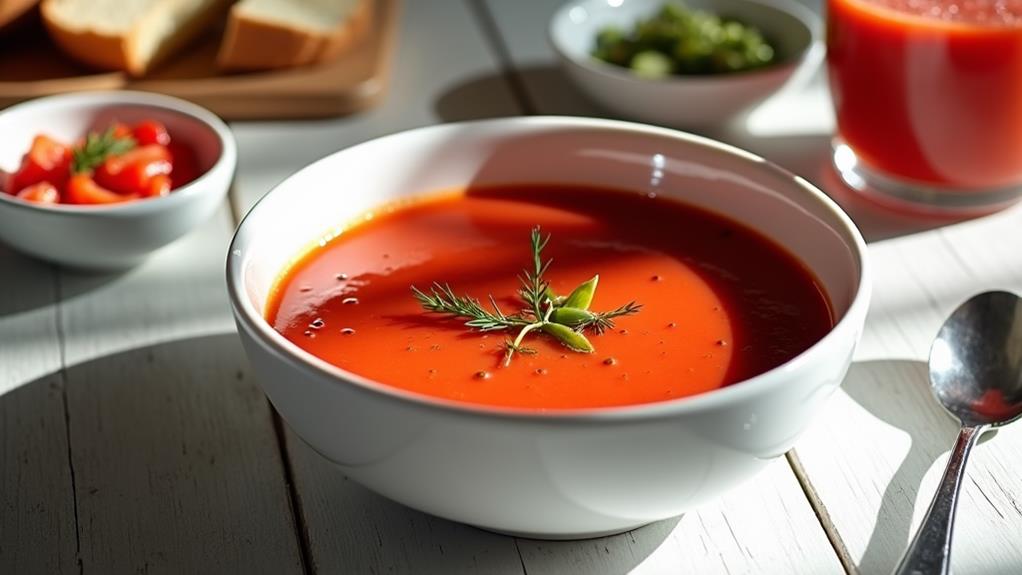 refreshing chilled vegetable soup