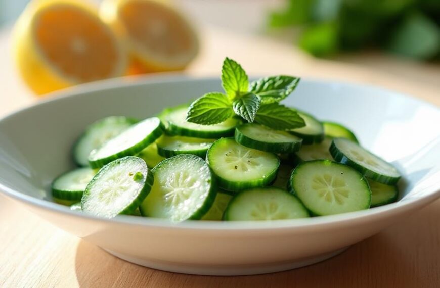refreshing cucumber mint salad