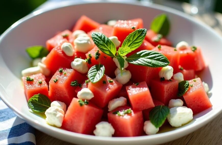refreshing watermelon feta delight