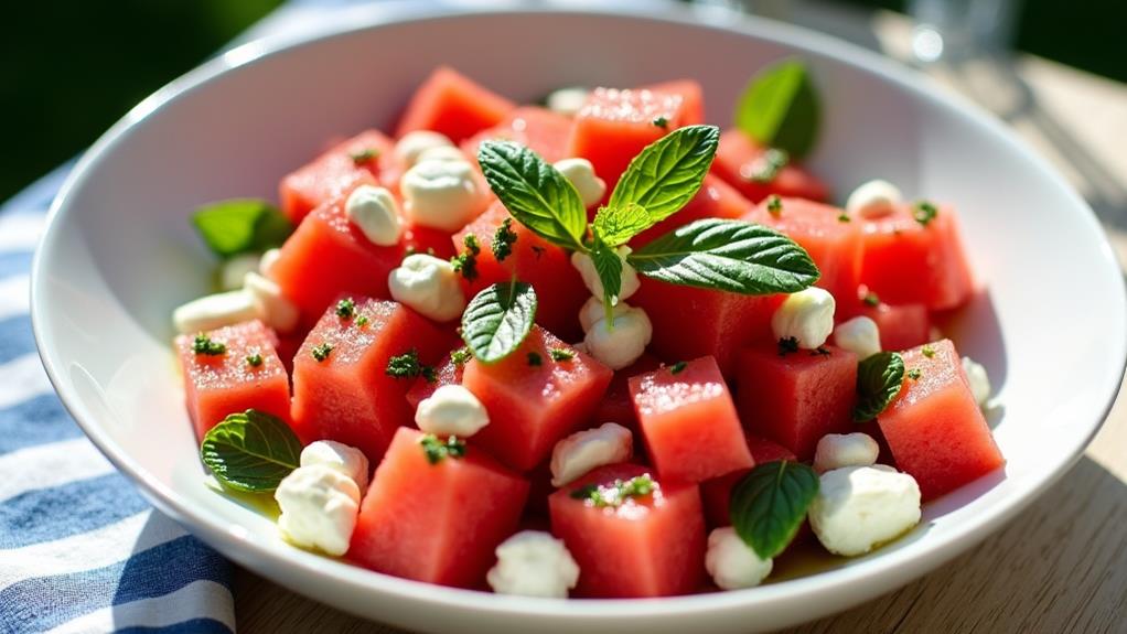 refreshing watermelon feta delight