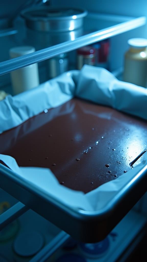 refrigerate dark chocolate layer