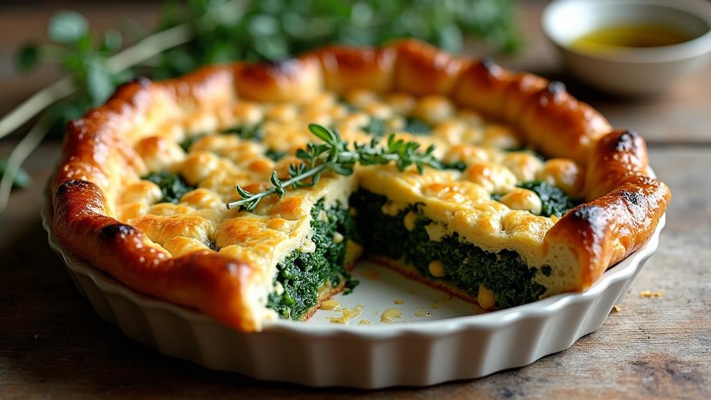 savory spinach chickpea puff