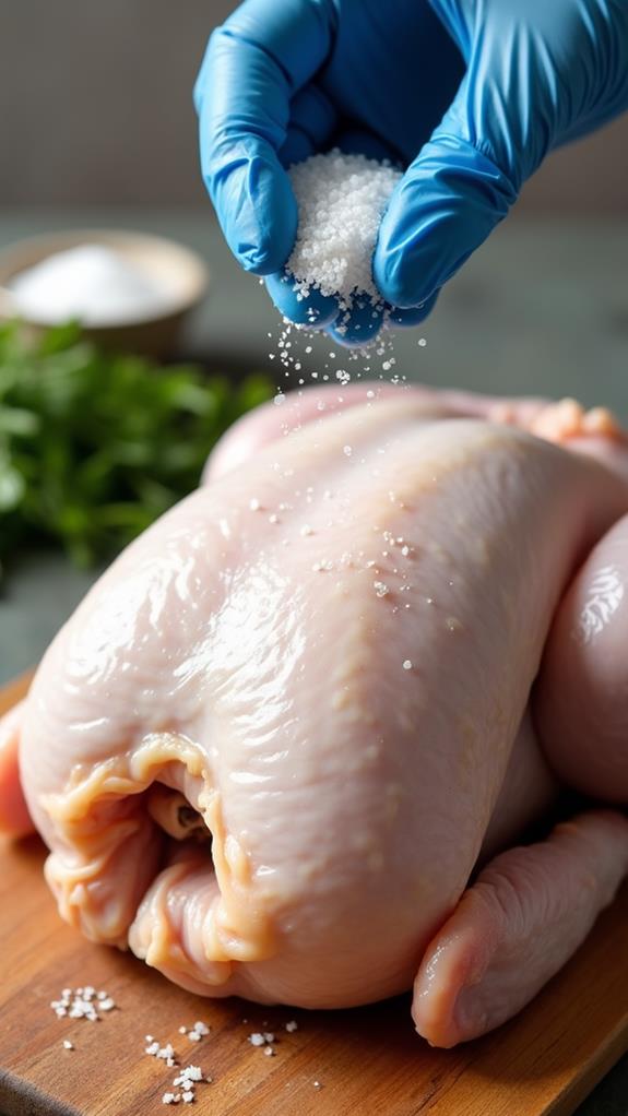 season chicken with salt