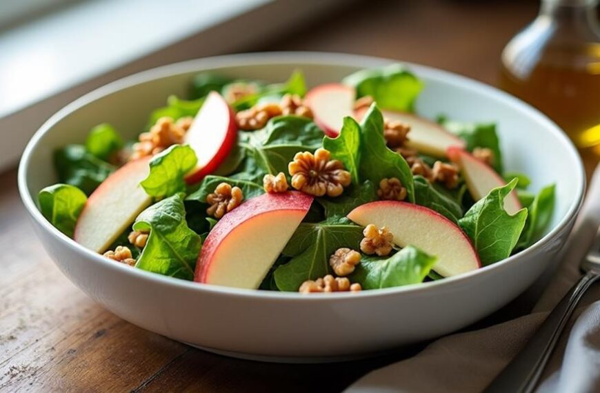 seasonal apple walnut salad