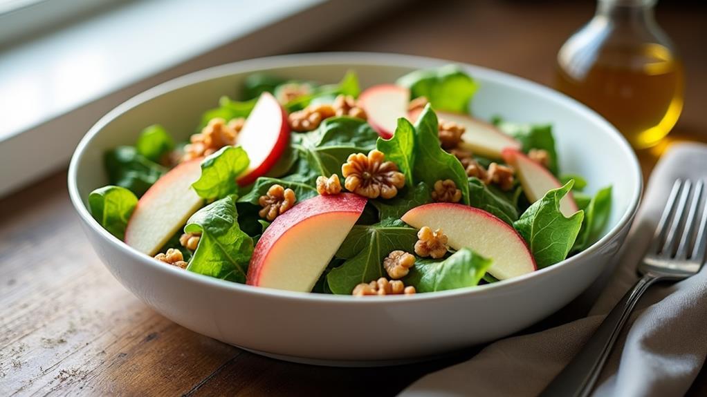 seasonal apple walnut salad