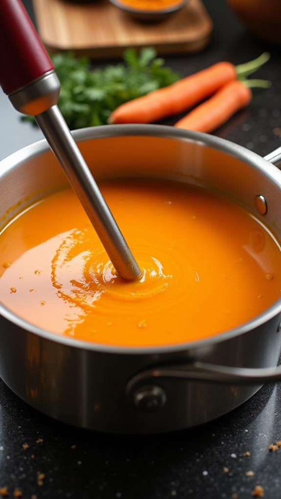 smooth soup blending process