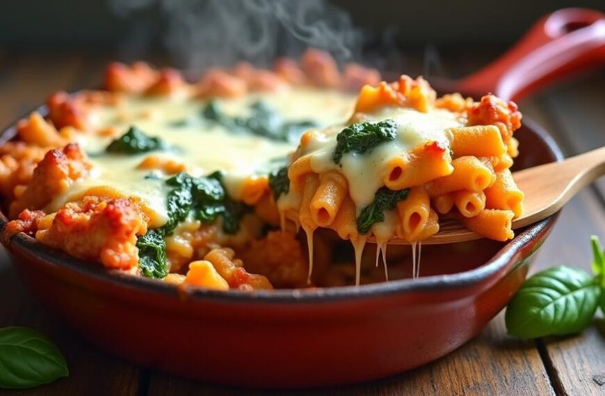 spinach ricotta baked ziti