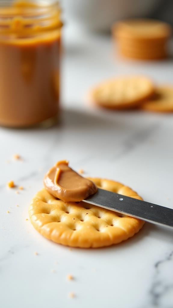 spread peanut butter evenly
