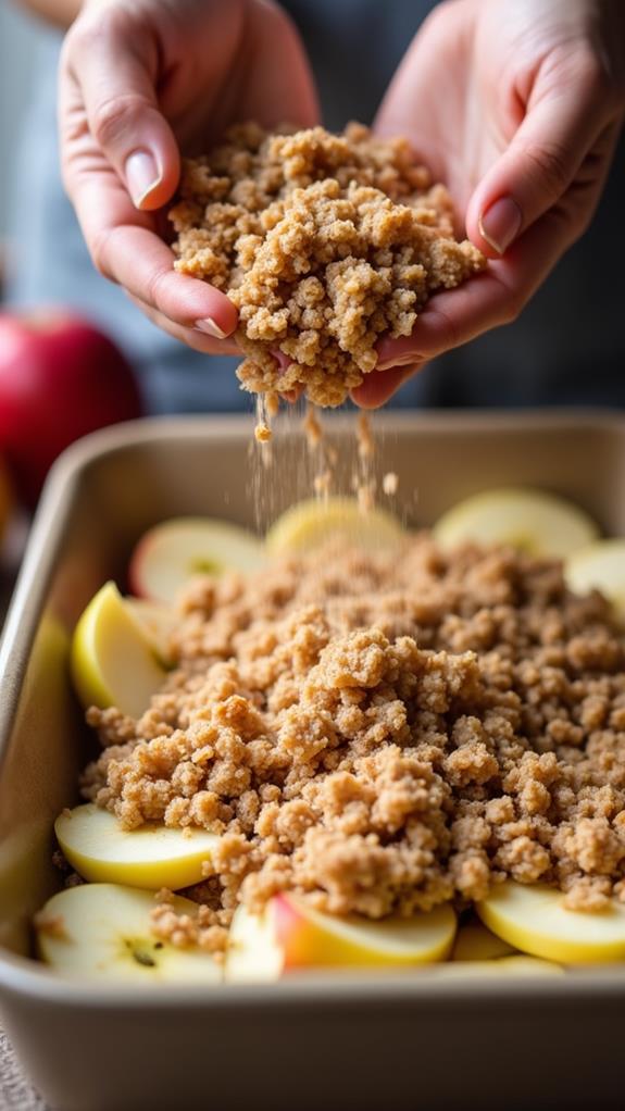 spread topping on apples