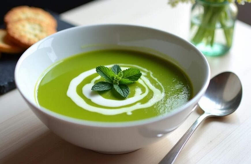 spring onion pea soup