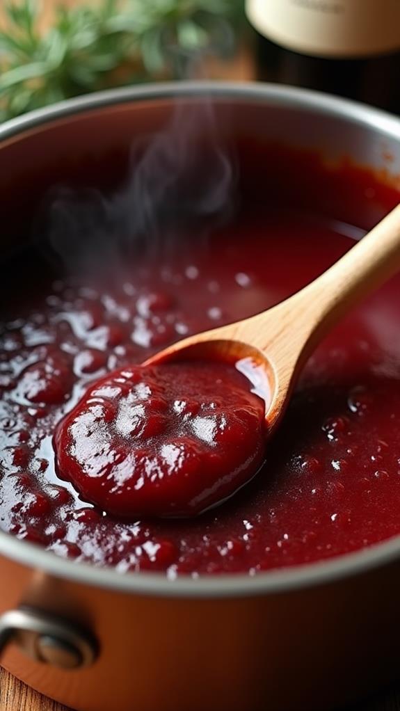 thicken and reduce sauce