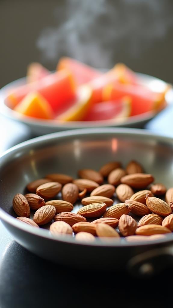 toast and incorporate almonds