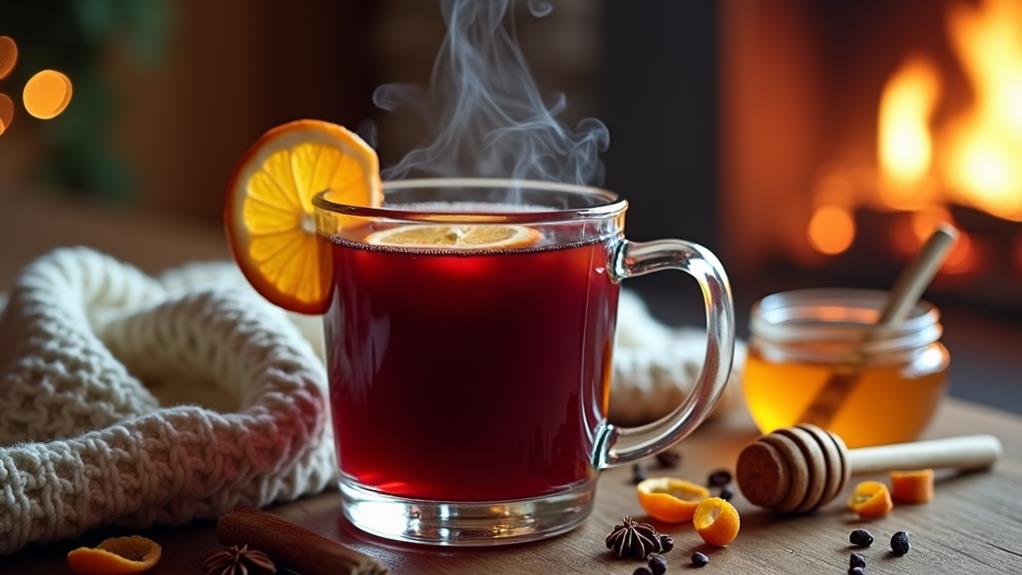 warm spiced wine drink