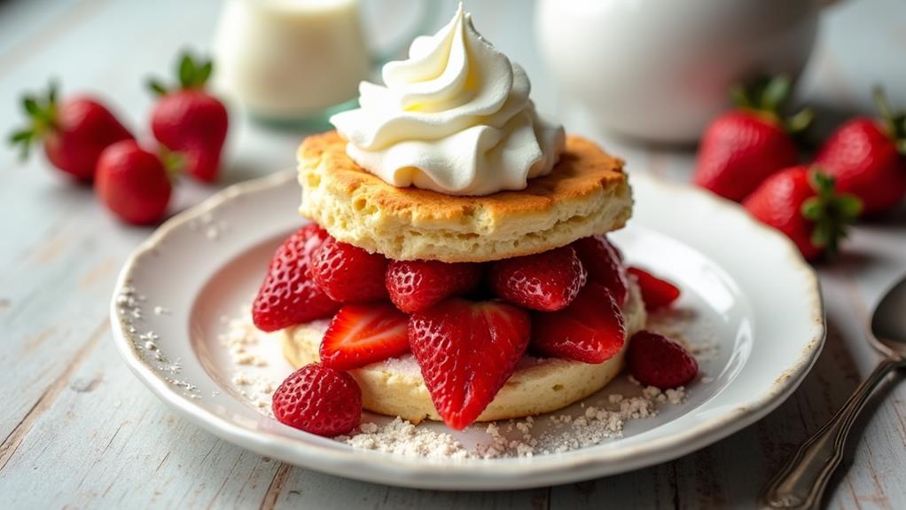 whipped cream strawberry shortcake