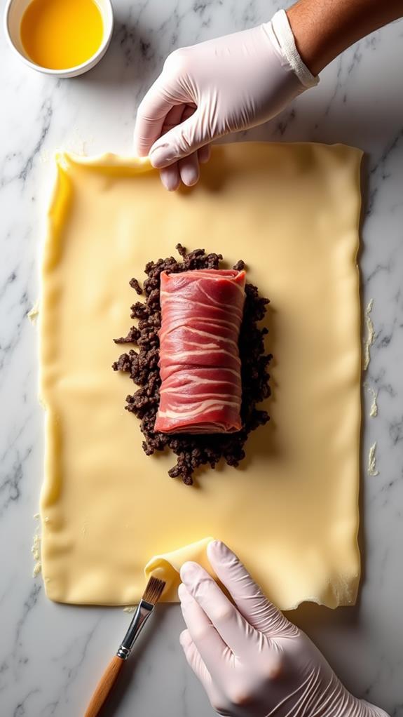 wrap beef in pastry
