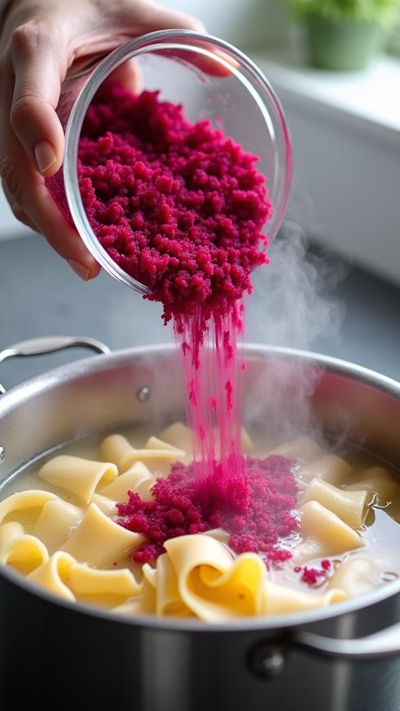 add beets to pasta