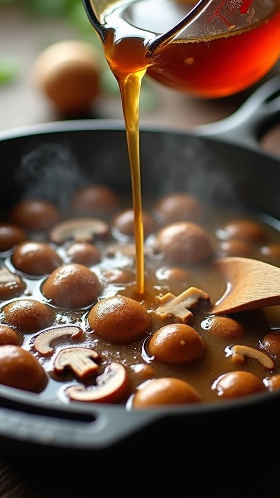 add broth then simmer