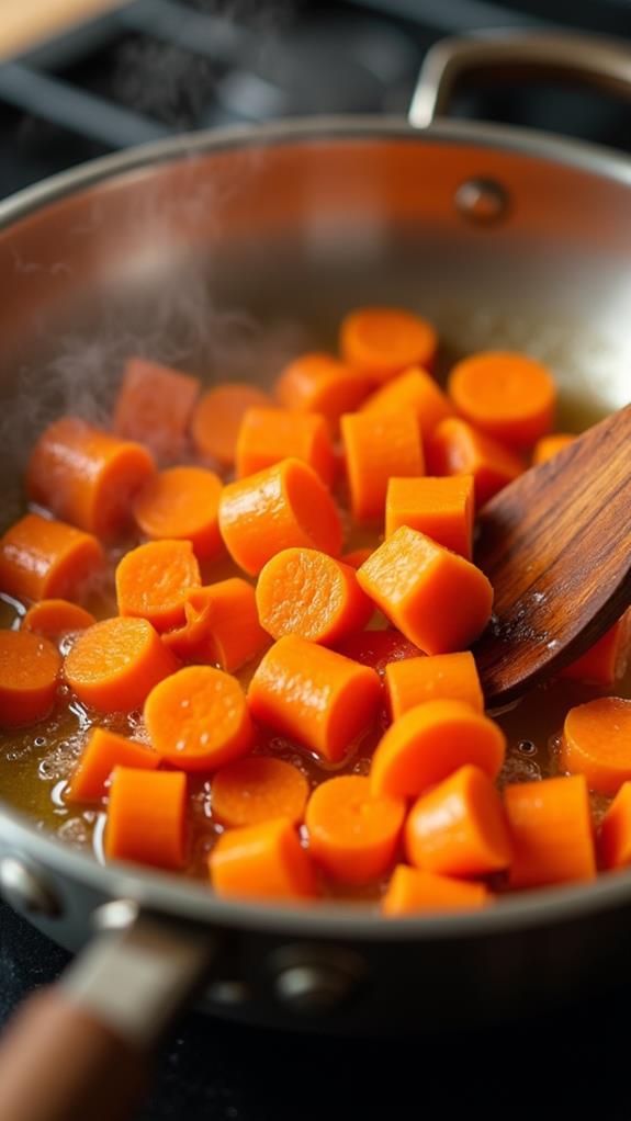add carrots then cook