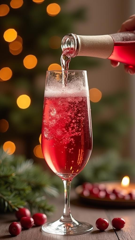 add champagne gradually carefully