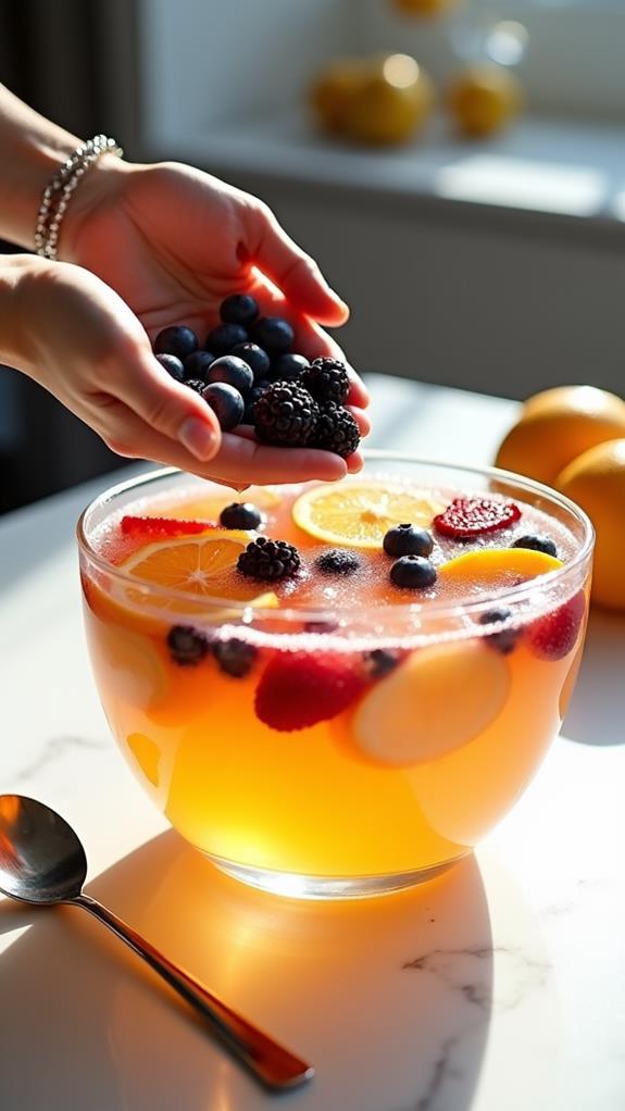 add sliced fresh fruit