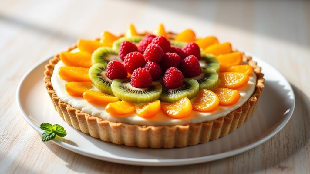 almond cream fruit tart