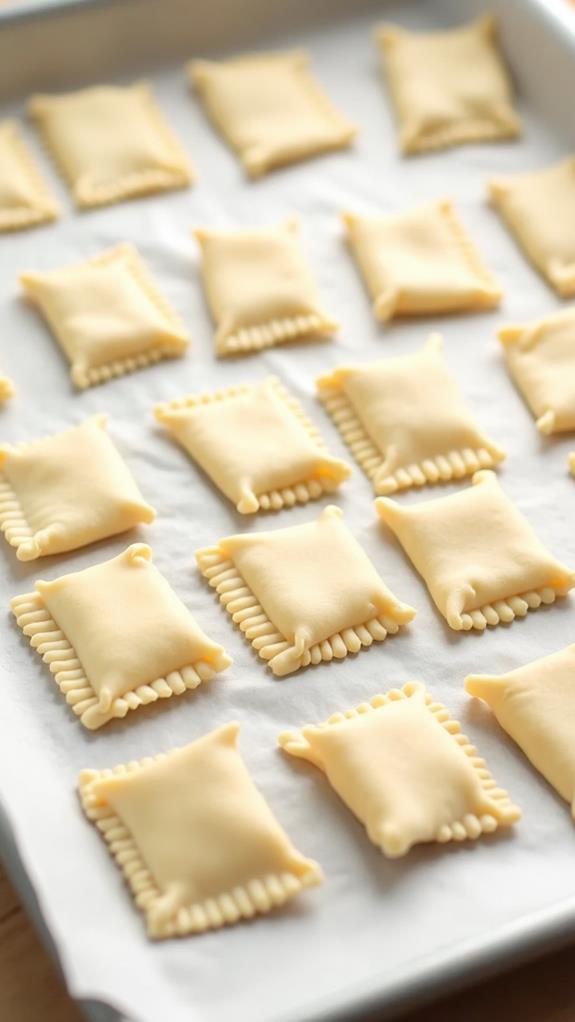 arrange pastry on sheet