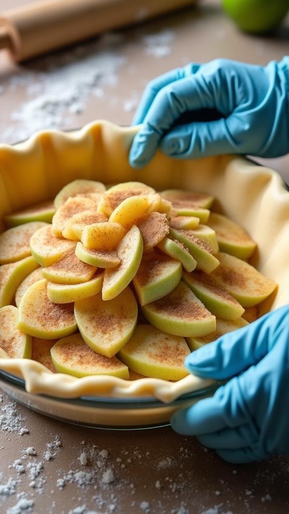 assemble pie layers together