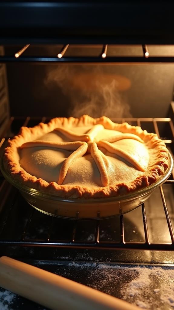 bake pie until golden