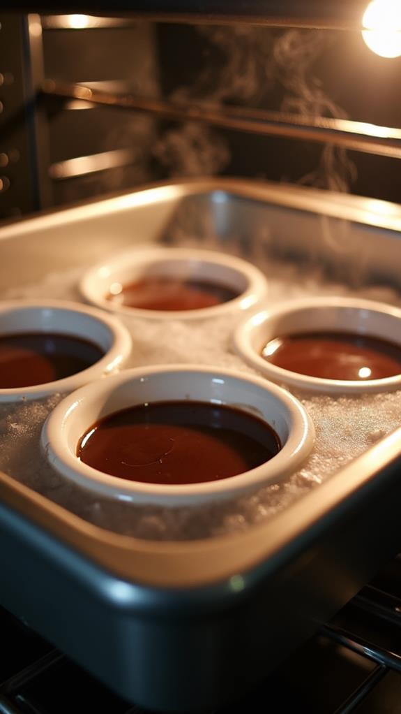 bake using water bath