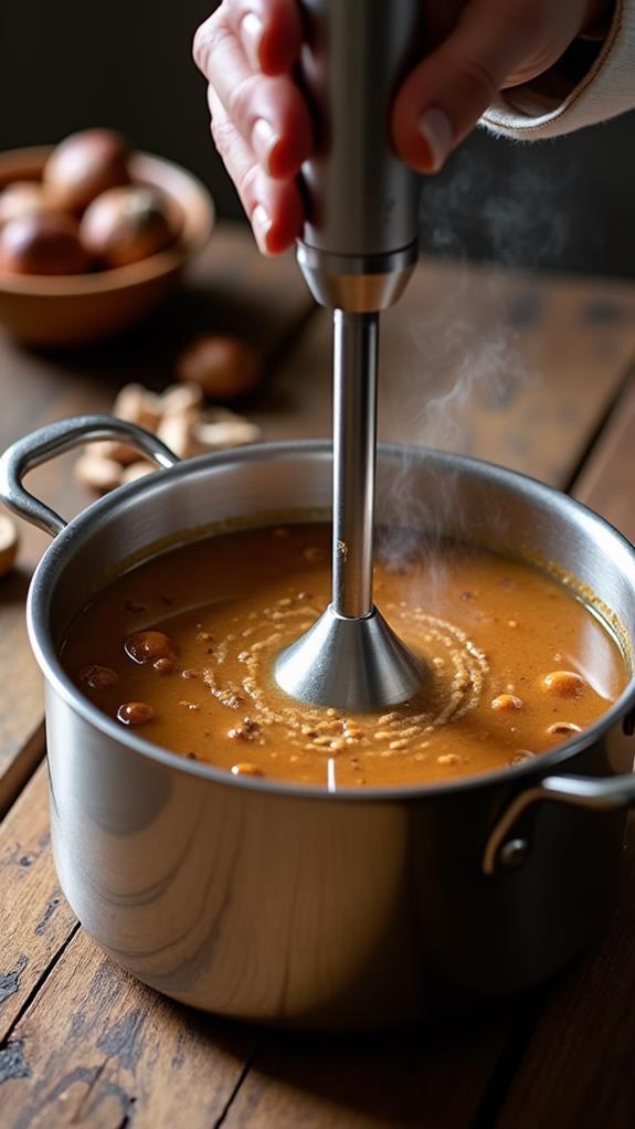 blend soup until smooth
