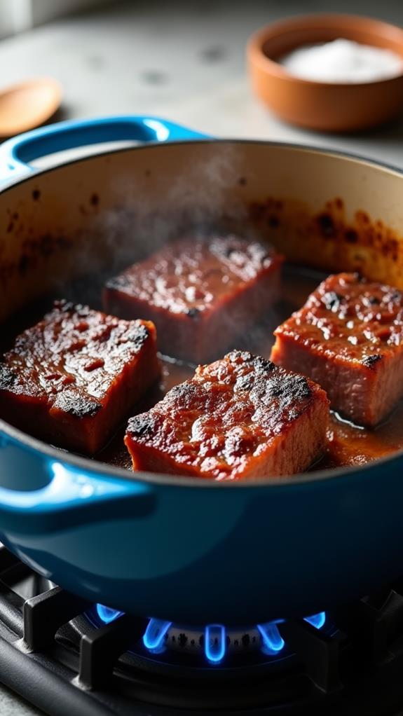 brown ribs dutch oven