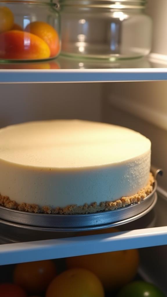 chill cheesecake until firm