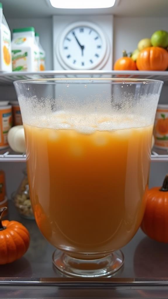 chill punch before serving