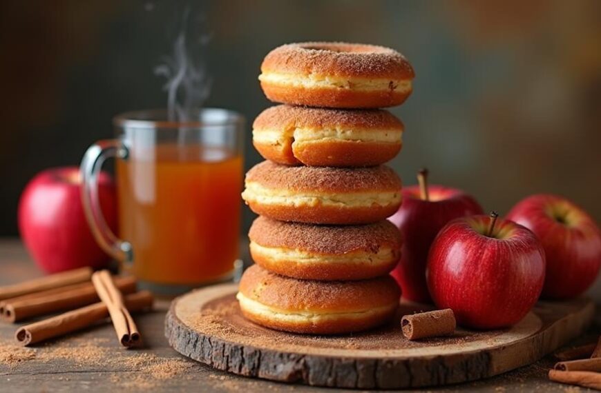 cinnamon infused apple donuts