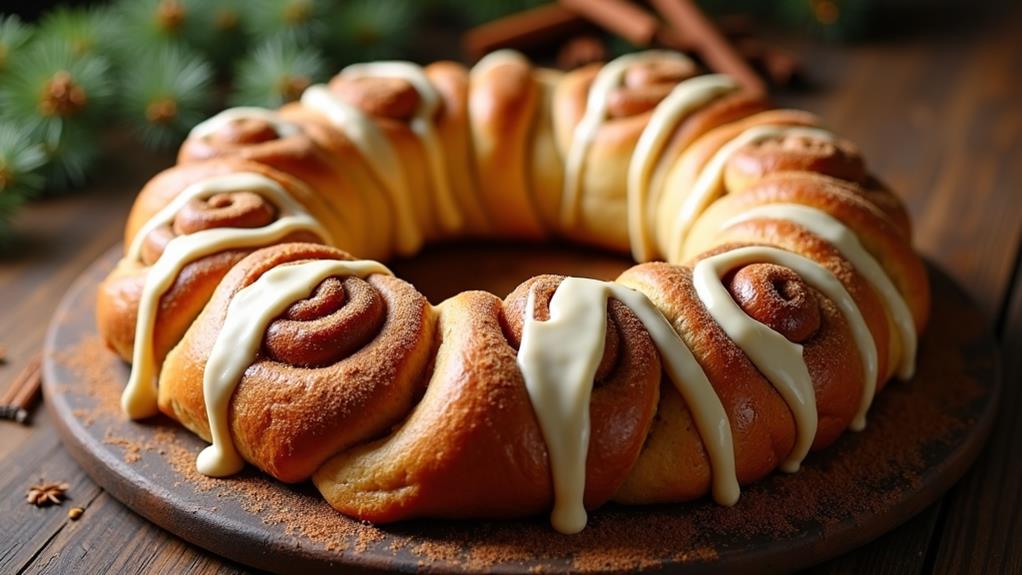 cinnamon roll wreath recipe