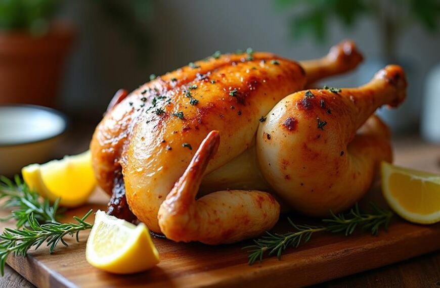citrusy herb infused roast chicken