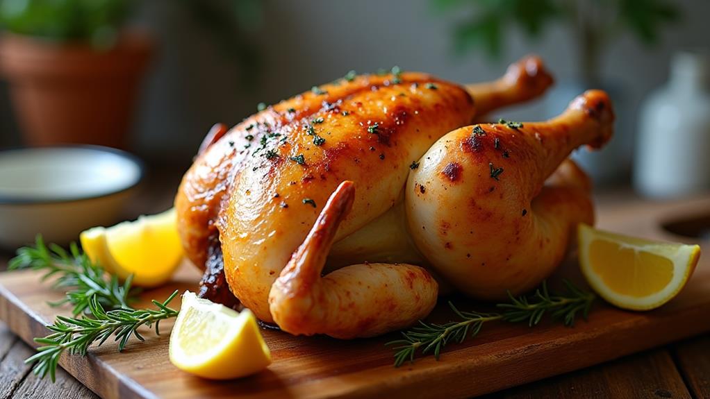 citrusy herb infused roast chicken