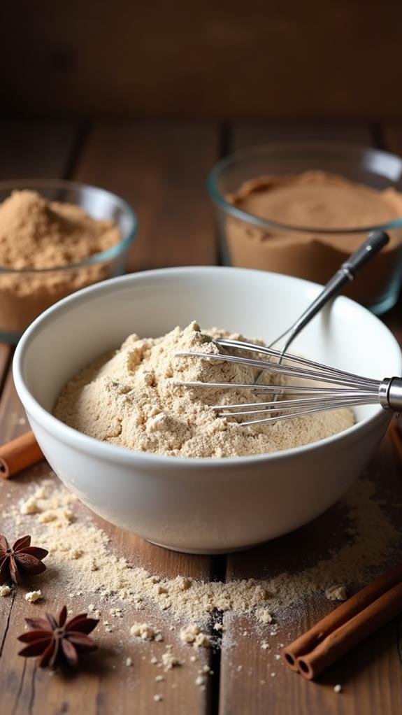 combine dry ingredients thoroughly