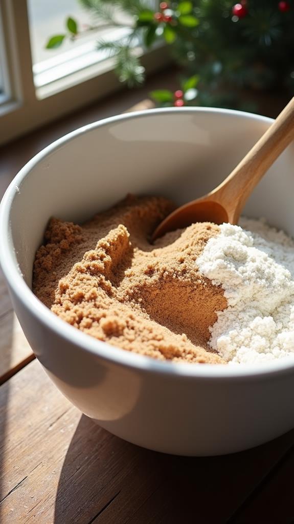 combine dry ingredients thoroughly