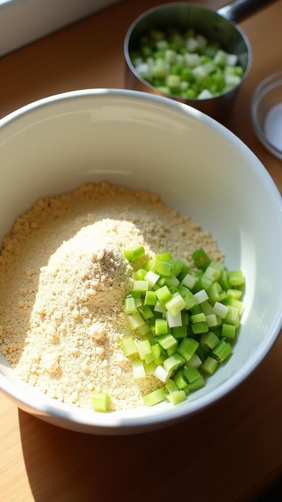 combine dry ingredients thoroughly