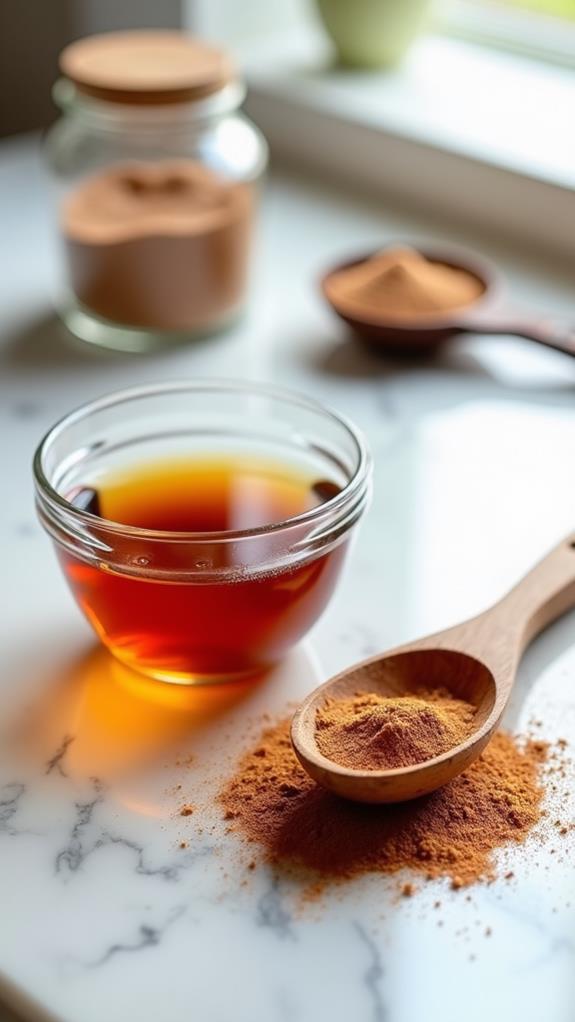 combine syrup with spices