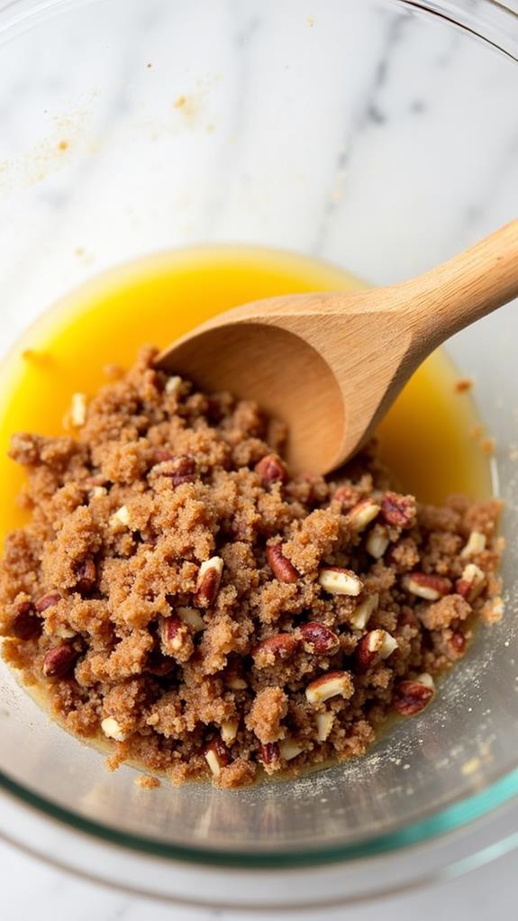 combine topping ingredients thoroughly